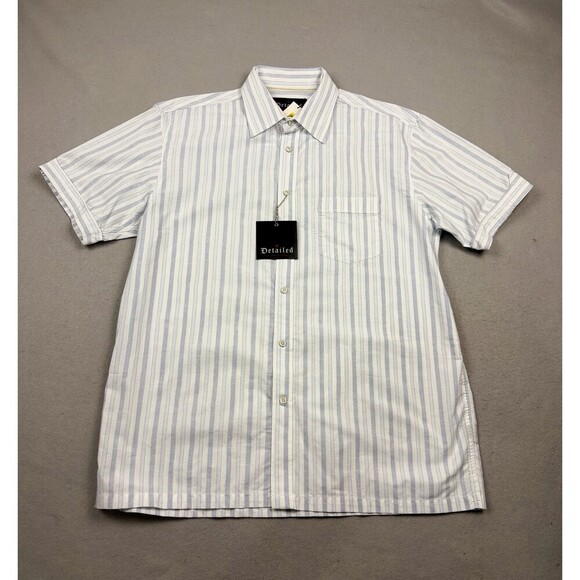 Detailed True American Other - NWT Detailed True American Wear Shirt Men’s L Blue Stripe Short Sleeve Y2K